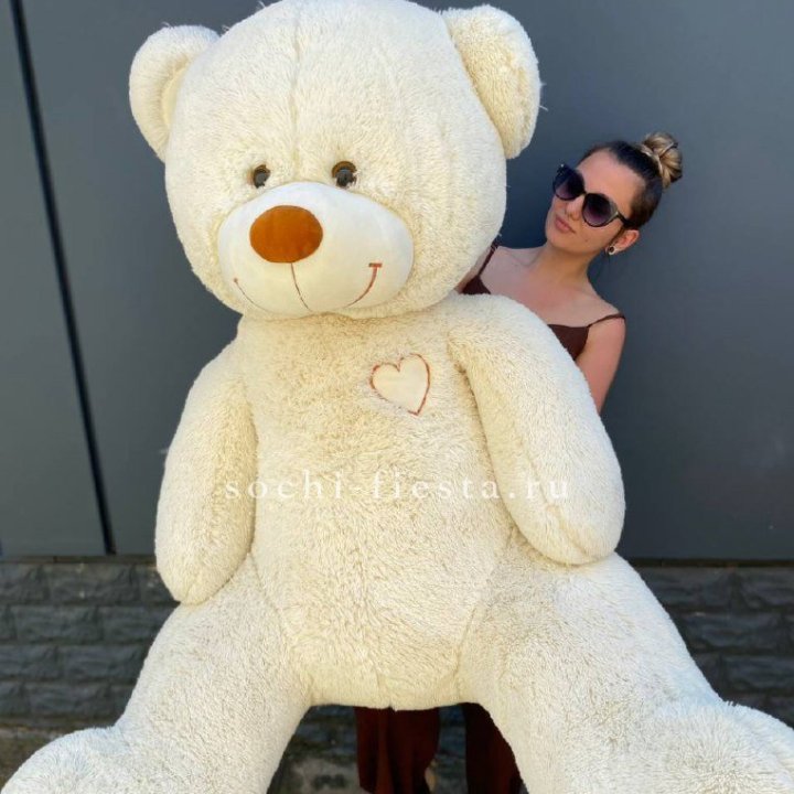 Белый плюшевый мишка большой в Брянске