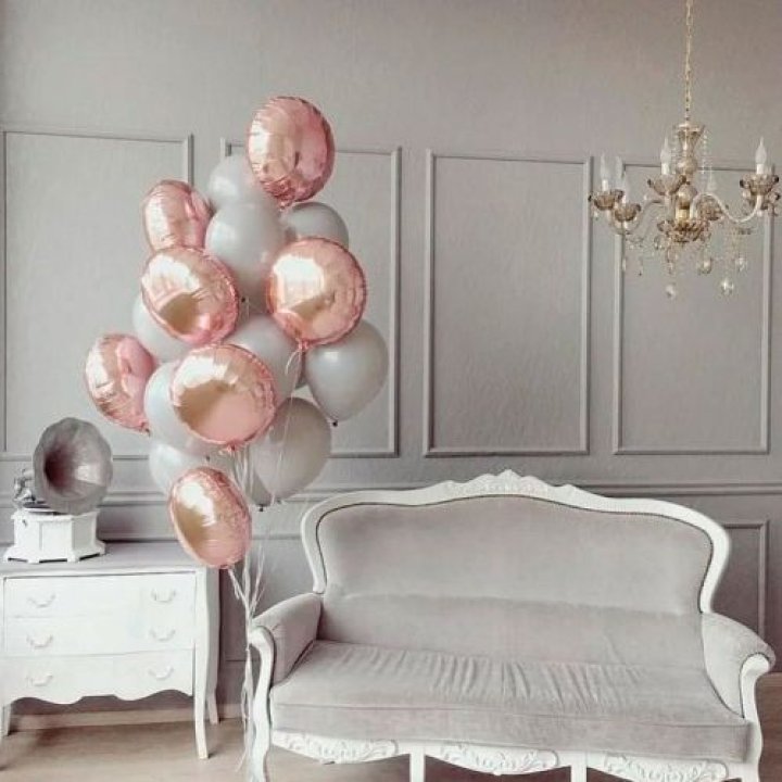 Фонтан шаров "Софт рози" в Брянске