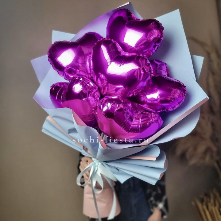 Букет из шаров сердец  в Брянске