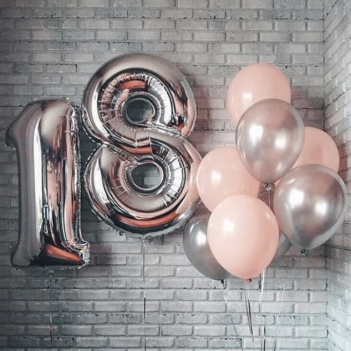 Фольгированный шар Серебряная Цифра в Брянске