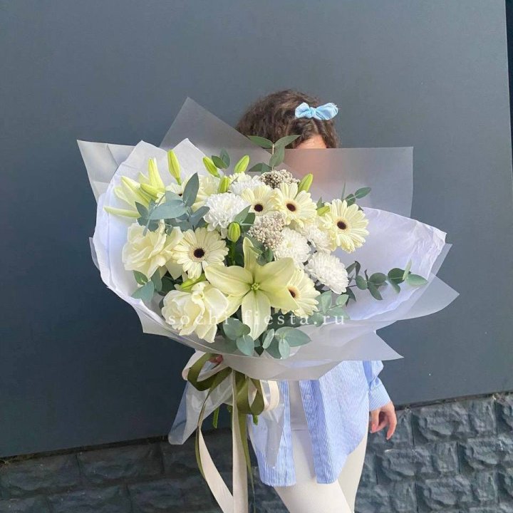 Букет с лилией и герберой в Брянске