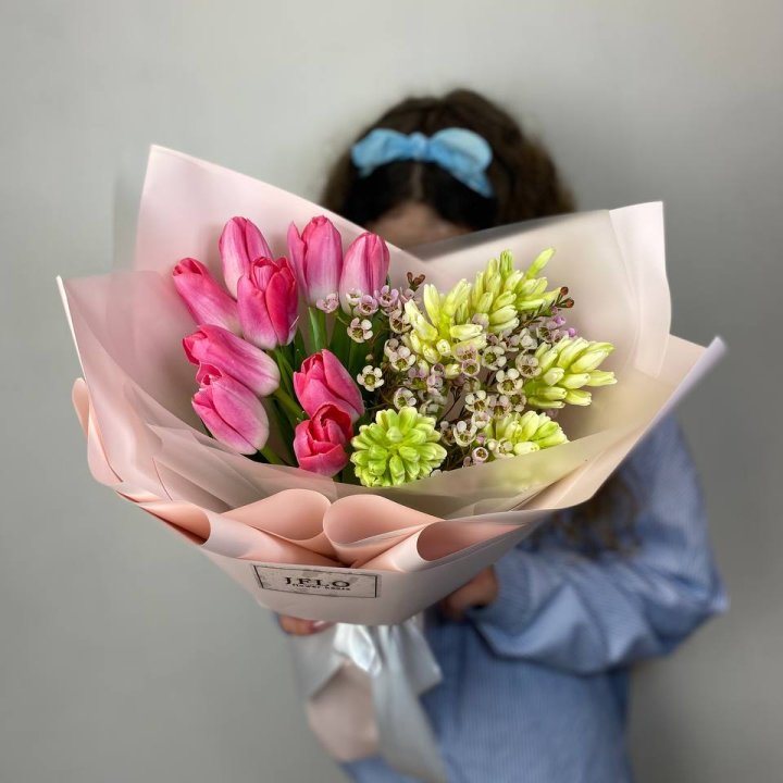  Дуо тюльпаны и гиацинты в Брянске