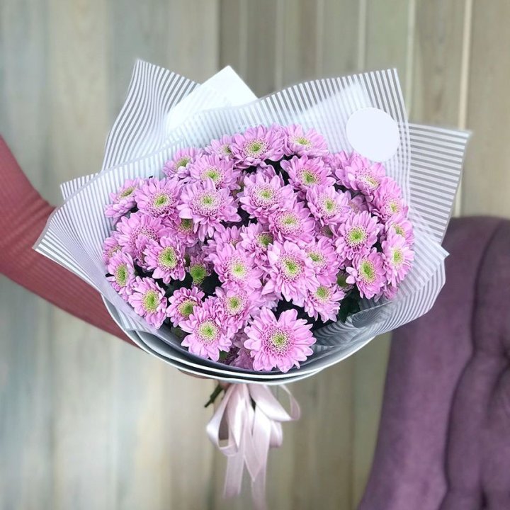 Букет розовых хризантем в Брянске