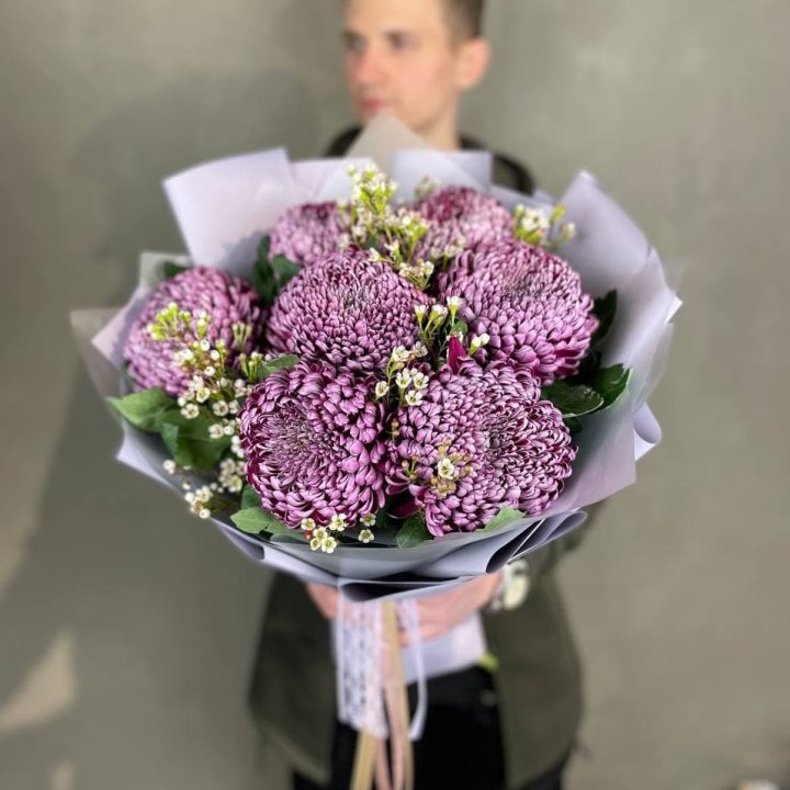 Букет хризантем "Палермо" в Брянске
