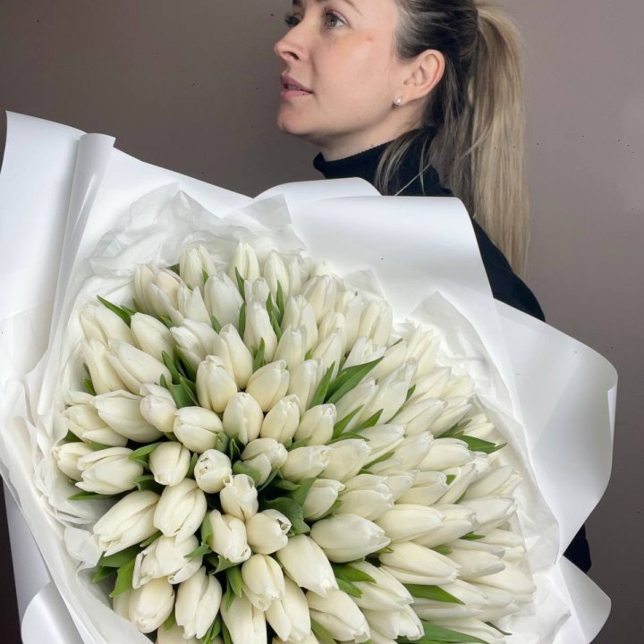 101 белый тюльпан №2 в Брянске