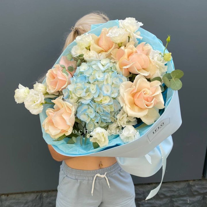 Сборный букет "Голубой закат" в Брянске