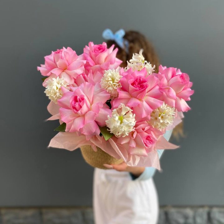 Дуо розы и гиацинты в Брянске