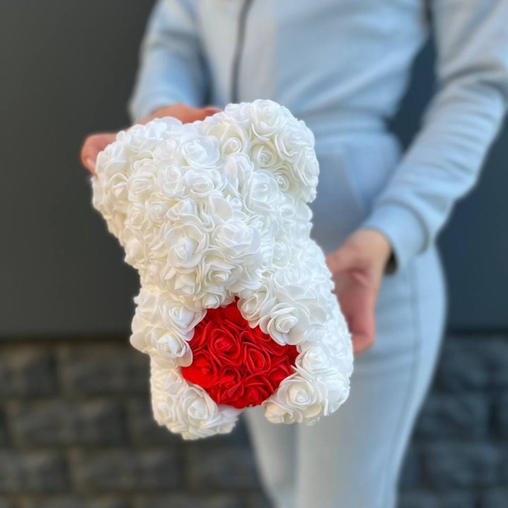 Медведь с красным седцем в Брянске