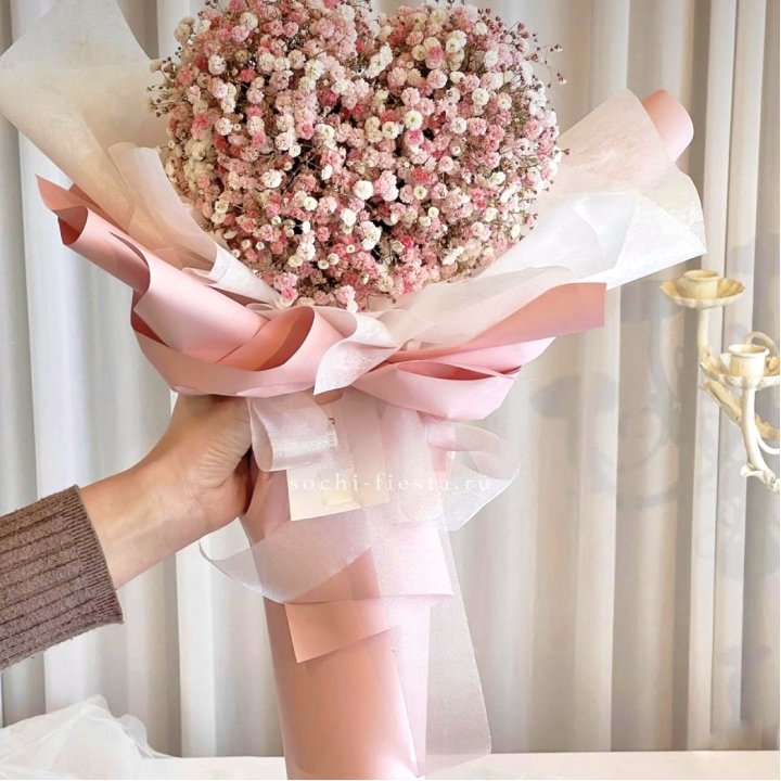 Сердце из гипсофилы  в Брянске