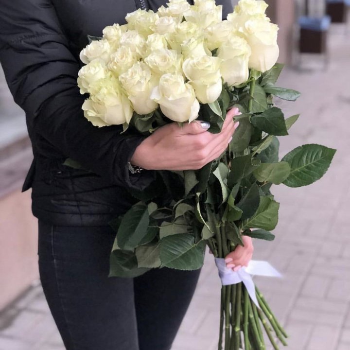 Голландские розы белые в Брянске