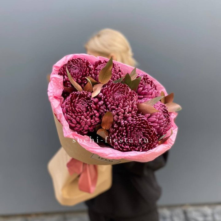 7 Хризантем Бигуди в золоте в Брянске