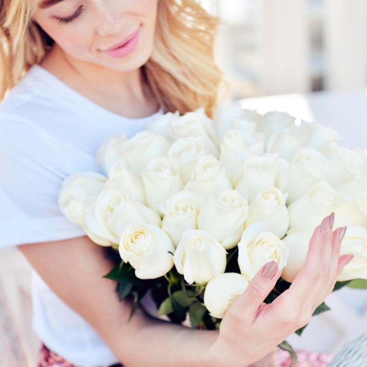 Букет высоких роз "Облака" в Брянске