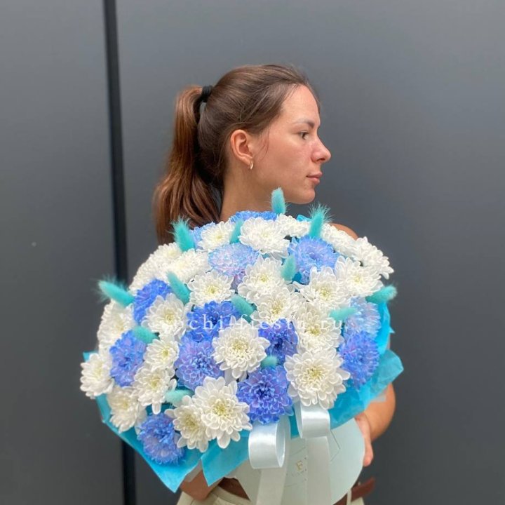  Коробочка  хризантем и лагуруса в Брянске