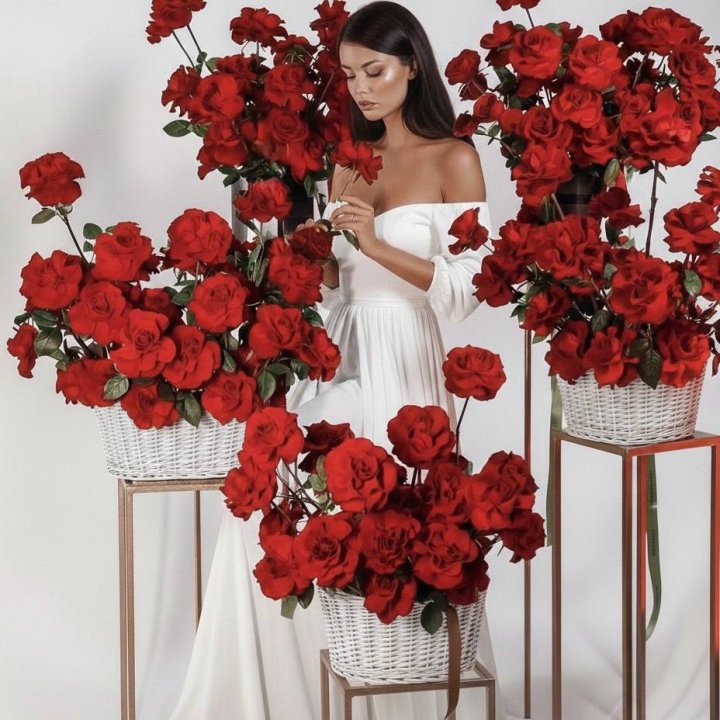 Сет из красных французских роз в Брянске