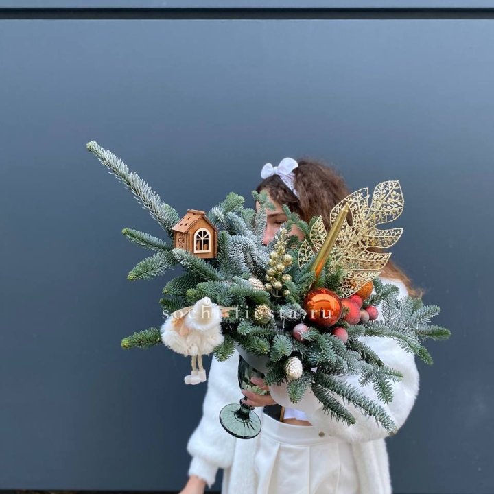 Композиция в бокале огненная  в Брянске