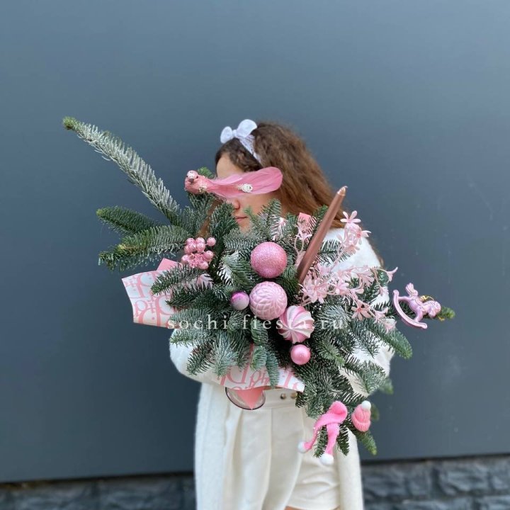 Композиция бокал розовый в Брянске