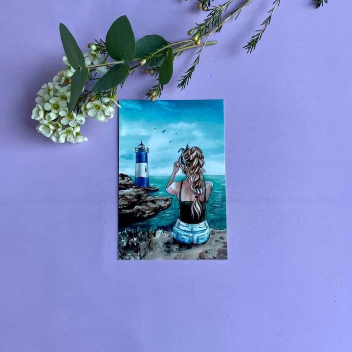 Открытка к букету "Океан" в Брянске