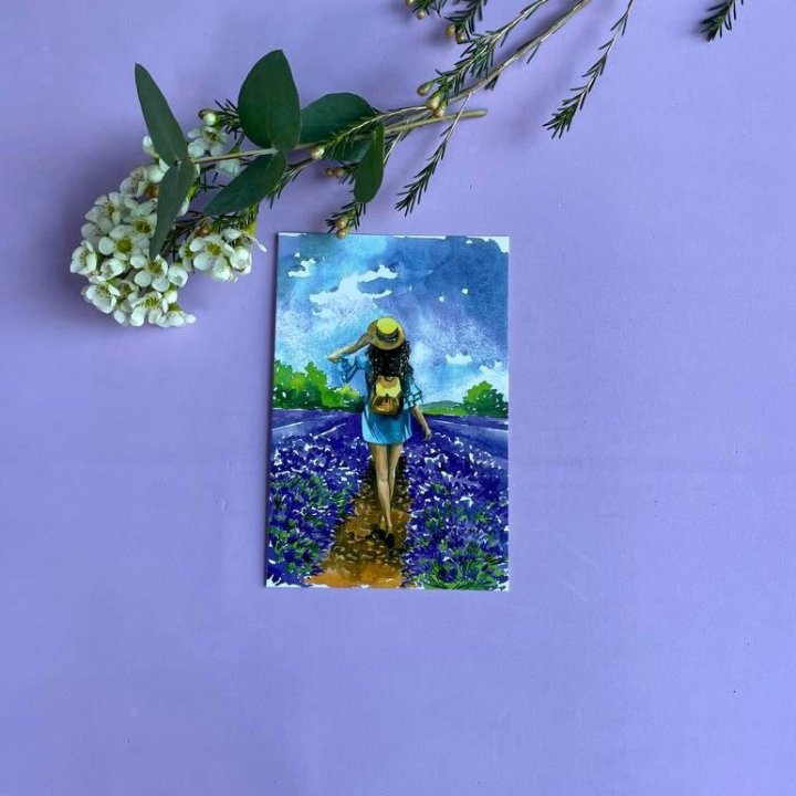 Открытка к букету "Цветочная дорога" в Брянске