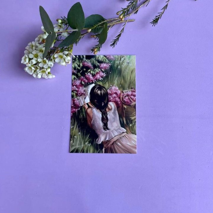 Открытка к букету "Среди пионов" в Брянске