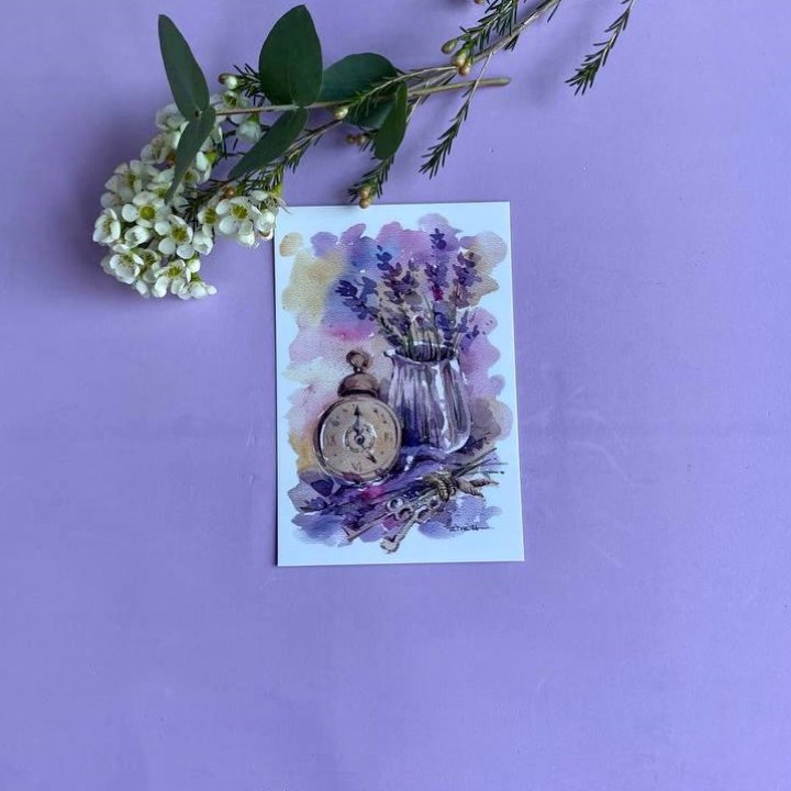 Открытка к букету "Часы" в Брянске