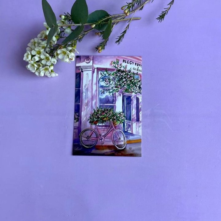 Открытка к букету "Розовый" в Брянске