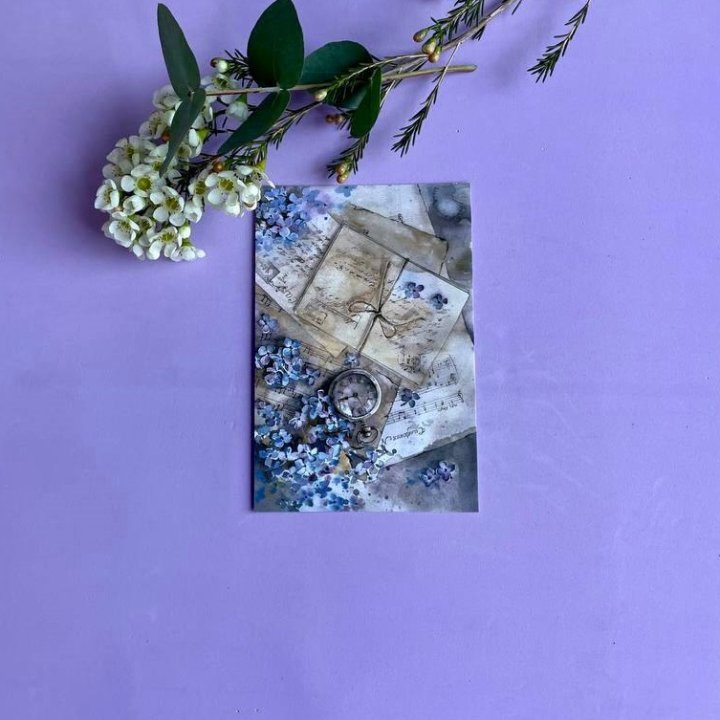 Открытка к букету "Время" в Брянске