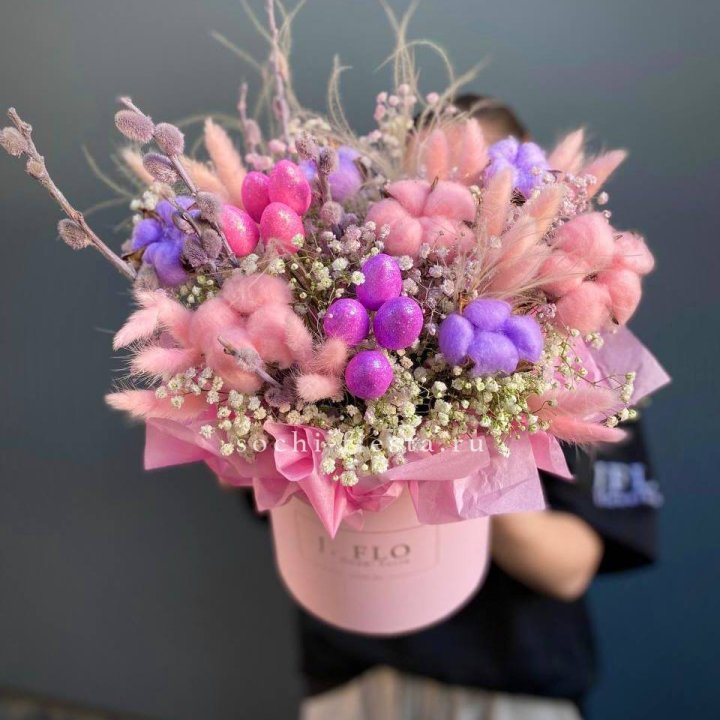 Сухоцветы в коробке  в Брянске