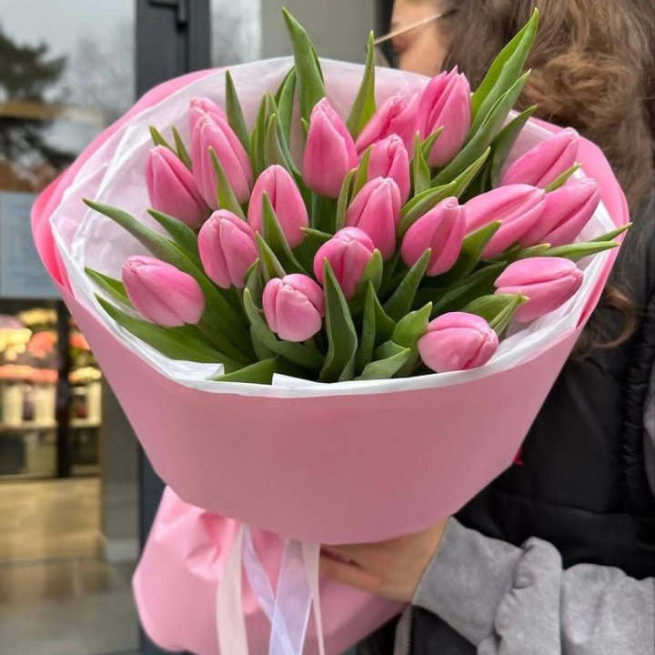  19 розовых тюльпанов в Брянске