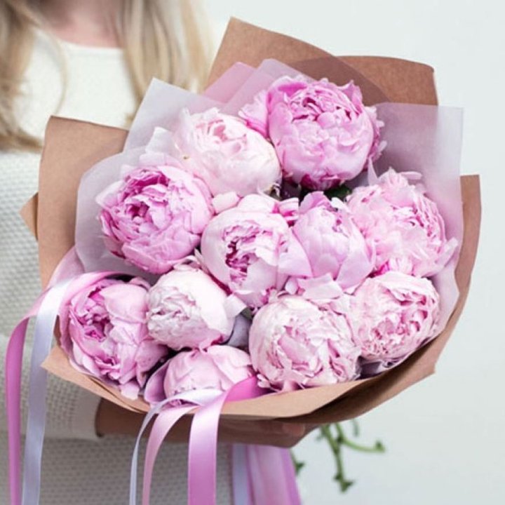 11 нежных пионов в Брянске