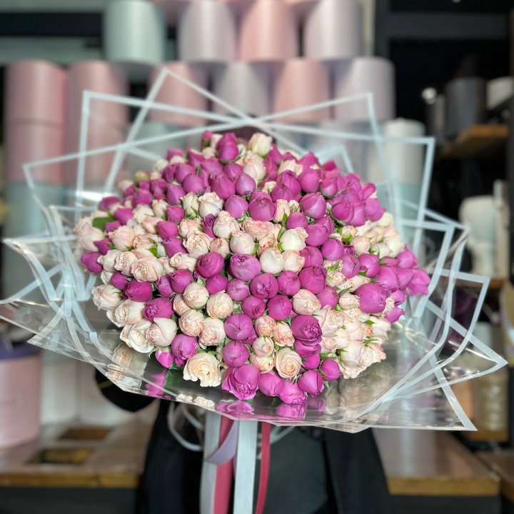 101 кустовая пионовидная роза в Брянске