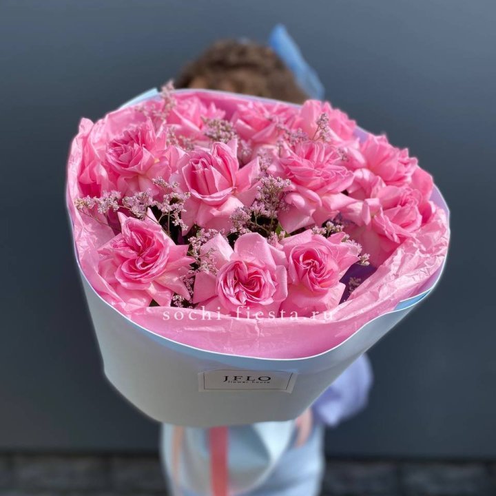 Букет французских розовых роз  в Брянске