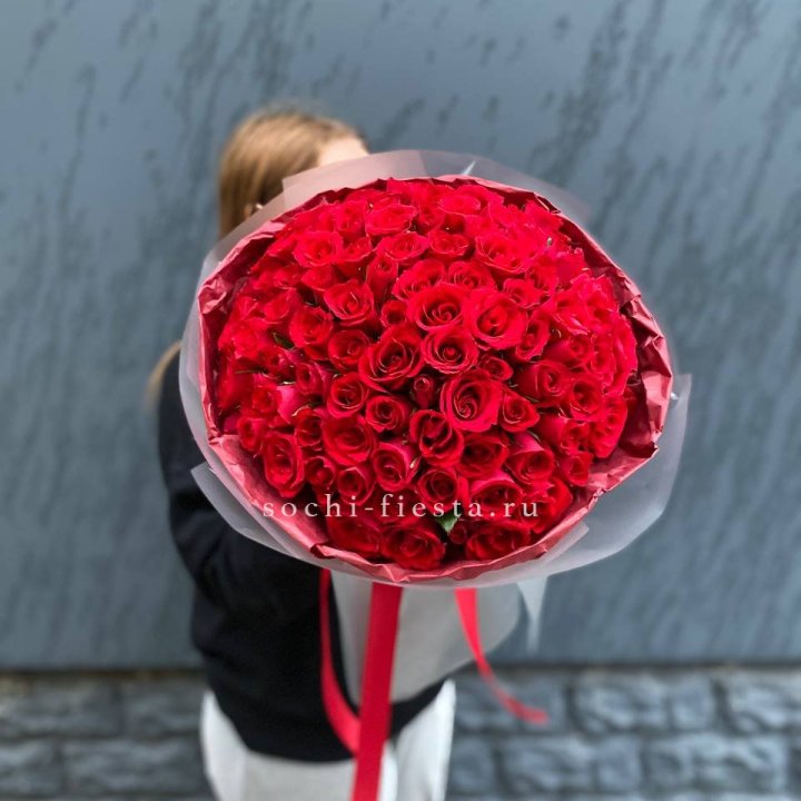 101  красная кенийская роза  в Брянске