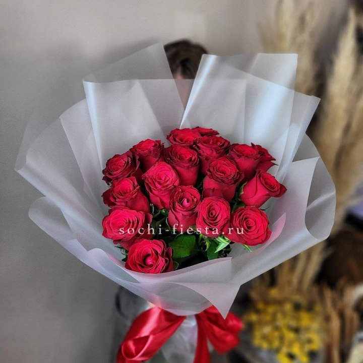 17 красных роз "Нет времени ждать" в Брянске