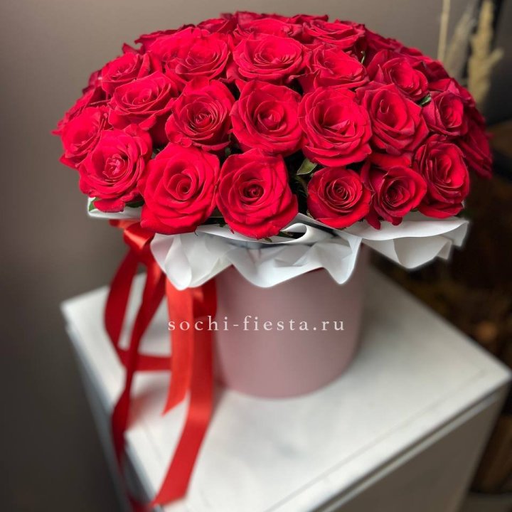 Красные розы 51шт  в коробке в Брянске