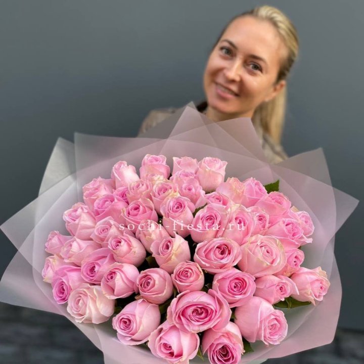 51 розовая роза в Брянске