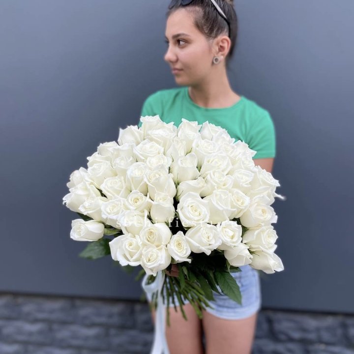 51 белая роза в Брянске