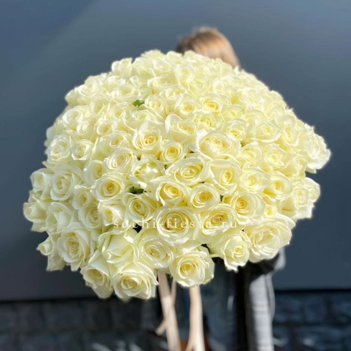 Букет  из 101 белой розы  в Брянске