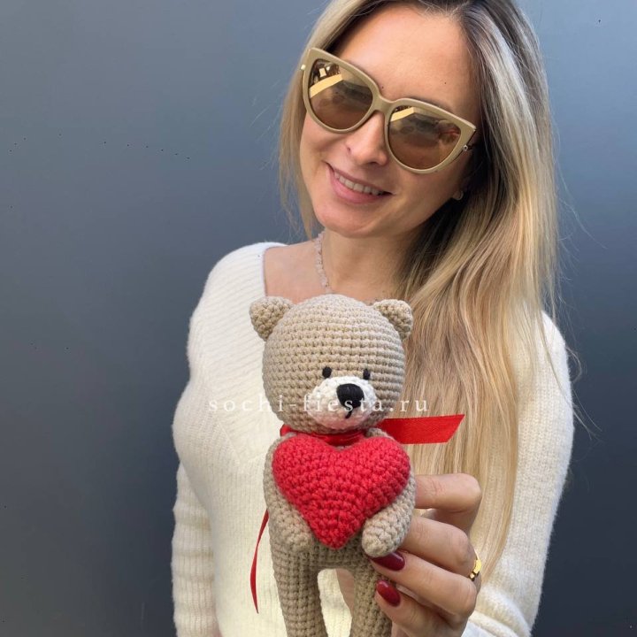 Мишка с сердцем ручной работы в Брянске