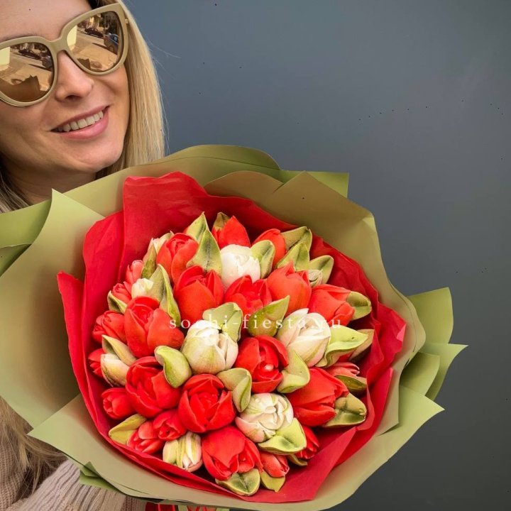 Зефирный букет из тюльпанов в Брянске